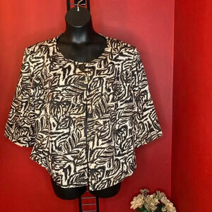 Convington Woman Animal Print Jacket Size 20-22W